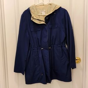 Coldwater Creek Reversible Windbreaker Rain Jacket